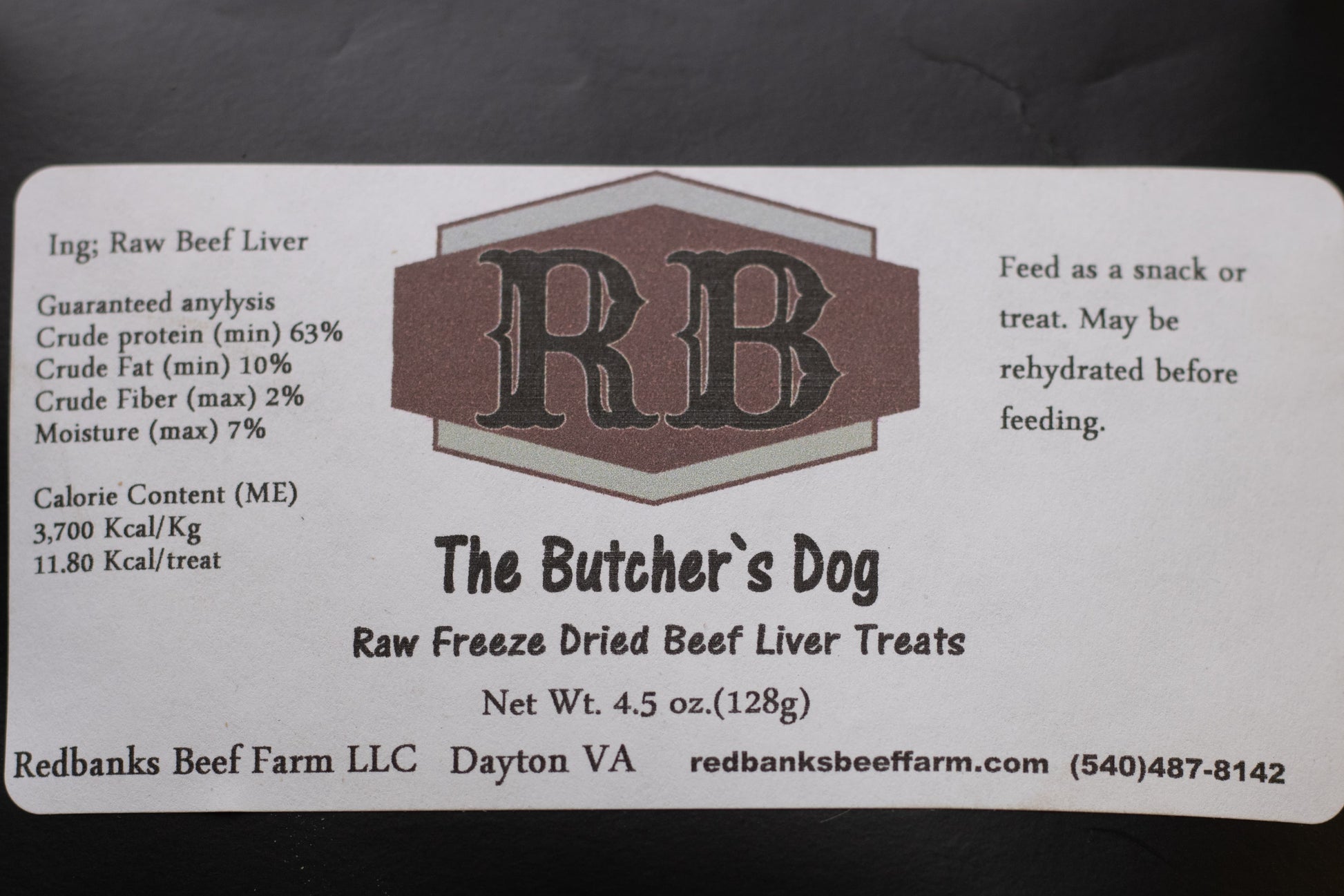 Raw beef liver, Red Banks Beef Farm